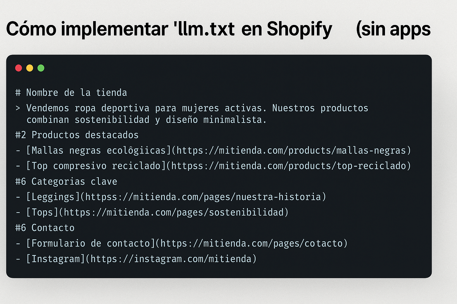 llm.txt en Shopify
