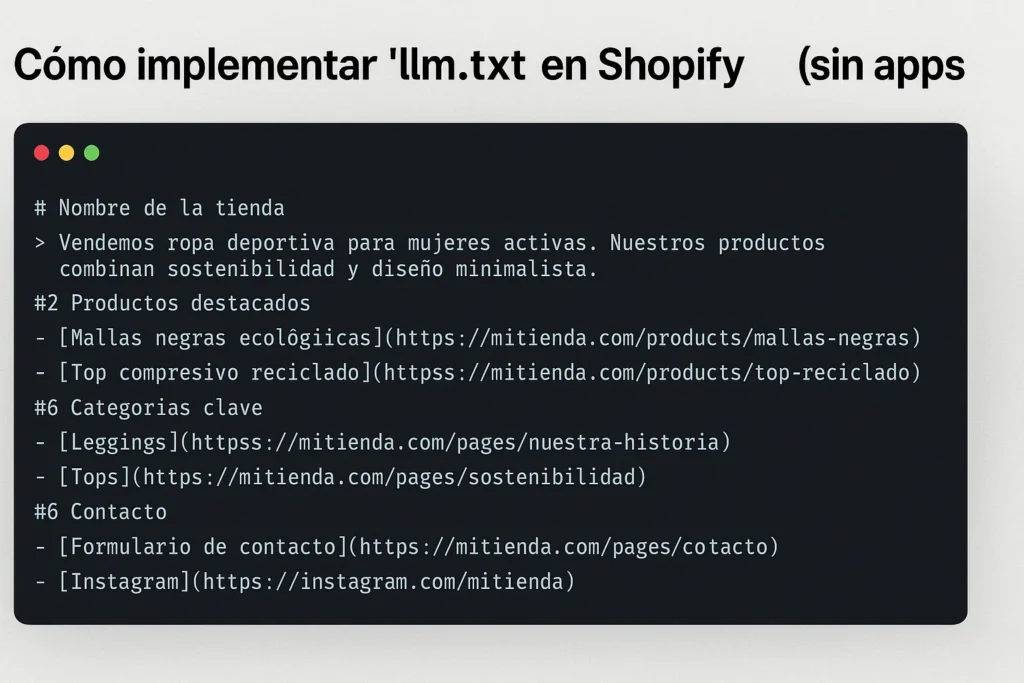 llm.txt en Shopify