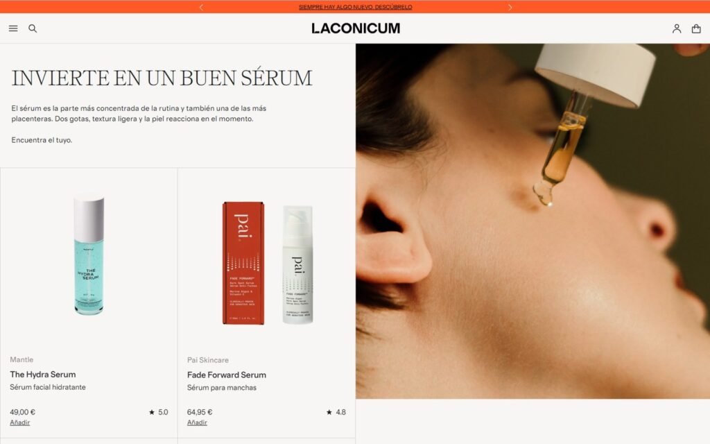 Captura de la tienda de Laconicum
