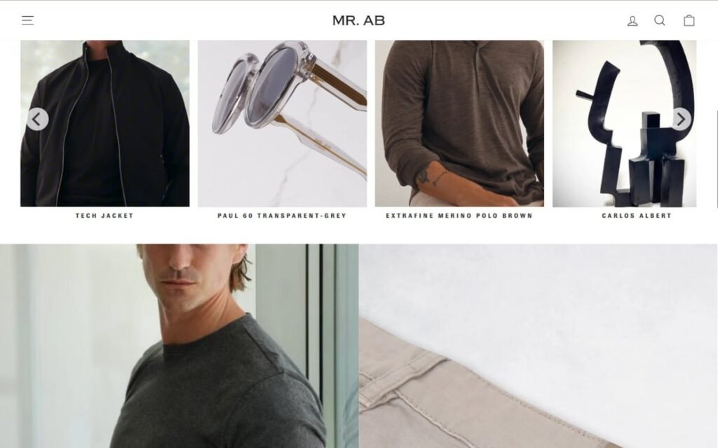 Captura de la tienda de MR.AB