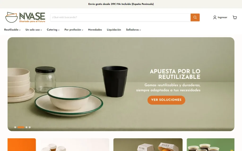 Captura de la tienda de NVASE