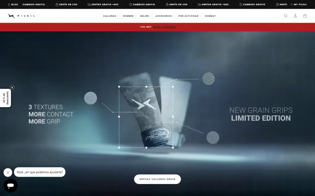 Captura de la tienda de Picsil