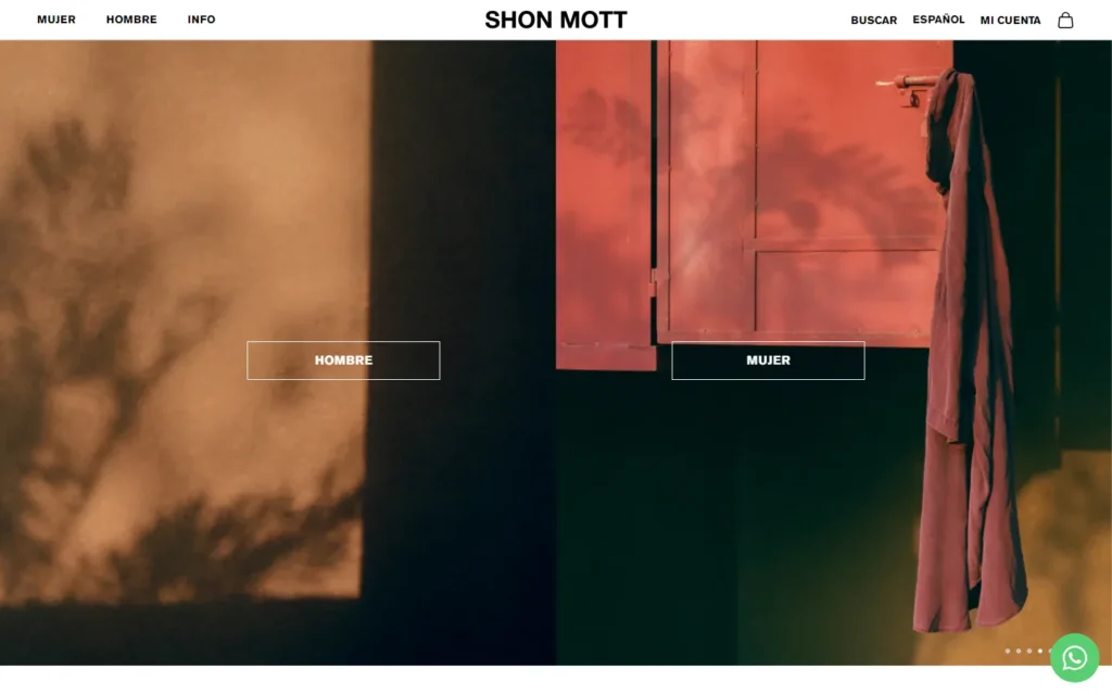 Captura de la tienda de Shon Mott