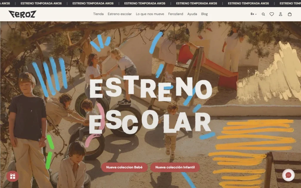 Captura de la tienda de Zapato Feroz