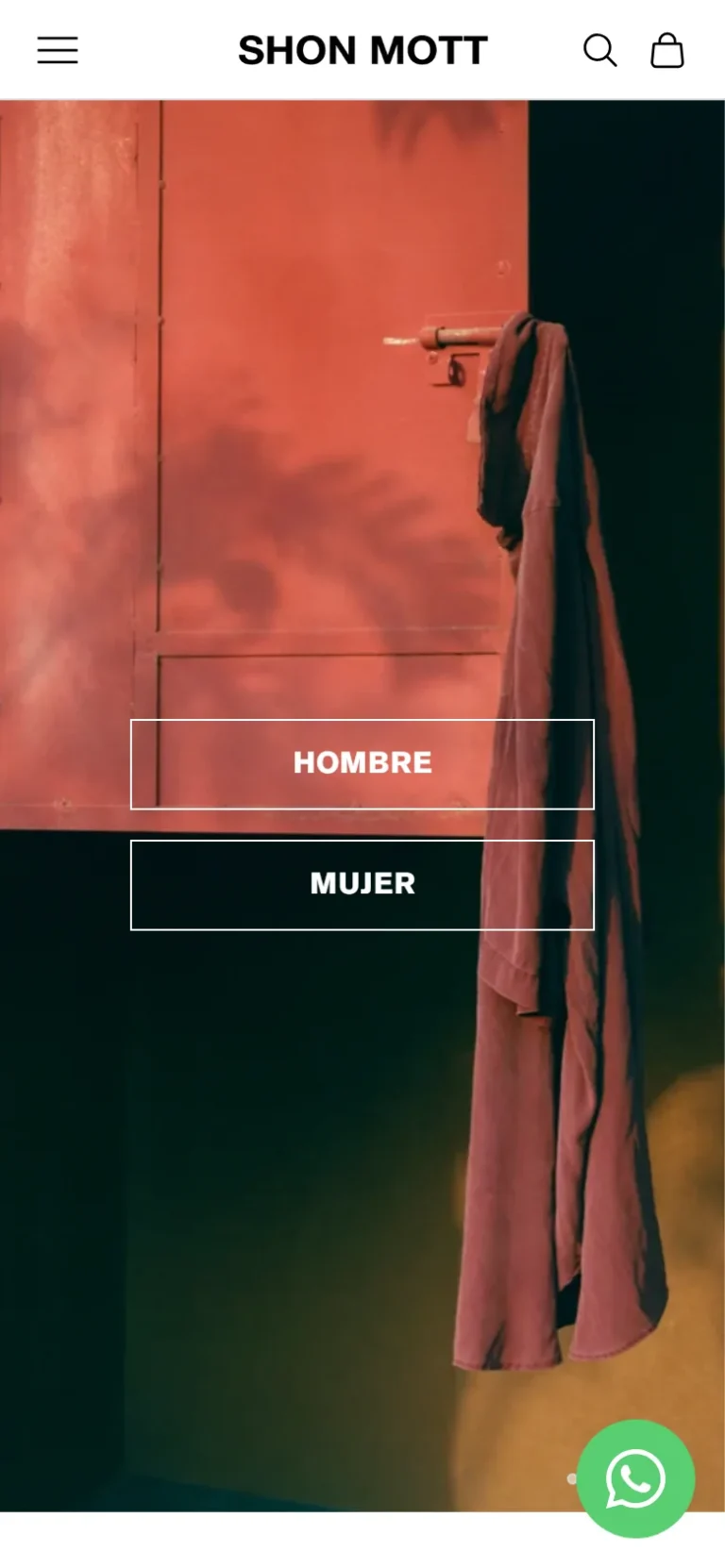 Captura de la tienda de Shon Mott